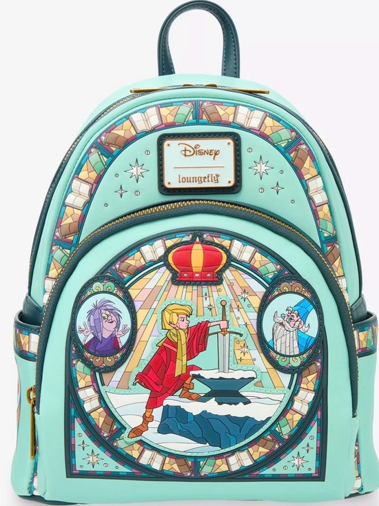 Disney Handbags - Loungefly Disney The Sword in the Stone Stained Glass Portrait Mini Backpack NWT